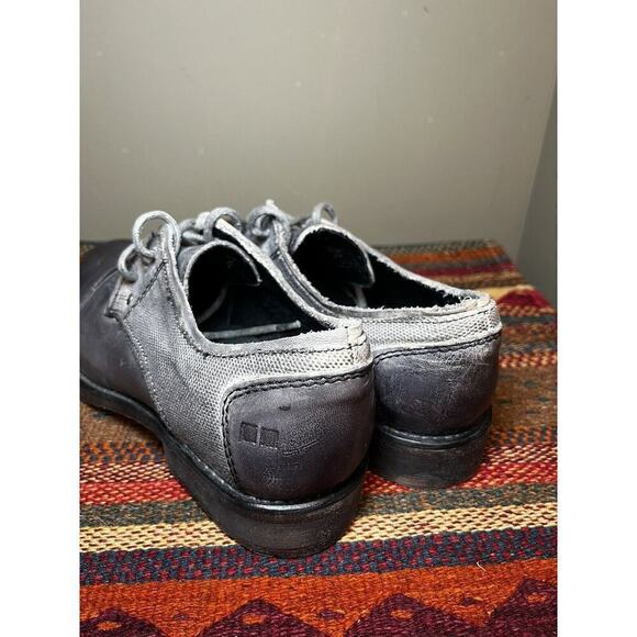 Bed Stu Mens Gray Lace Up Oxford Dress Shoe Washed Leather Sz 8.5 Eur 41.5 main image 6